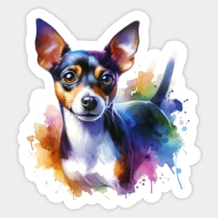 Rat Terrier Watercolor - Beautiful Dog Sticker